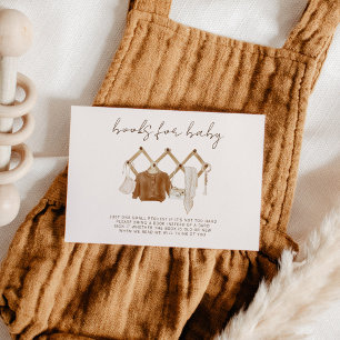 Convite Livros Boho para Chuveiro de Bebê Neutro em Gênero