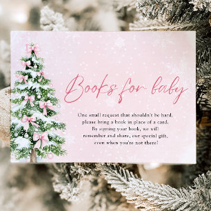 Convite Livros de Árvore de Natal de Arco rosa para Chá de