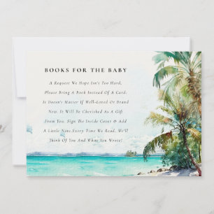 Convite Livros De Árvore De Palma De Praia Tropical Para C