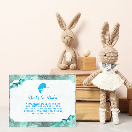 Convite Livros De Bebê Narwhal Para Jogo De Chá de fraldas