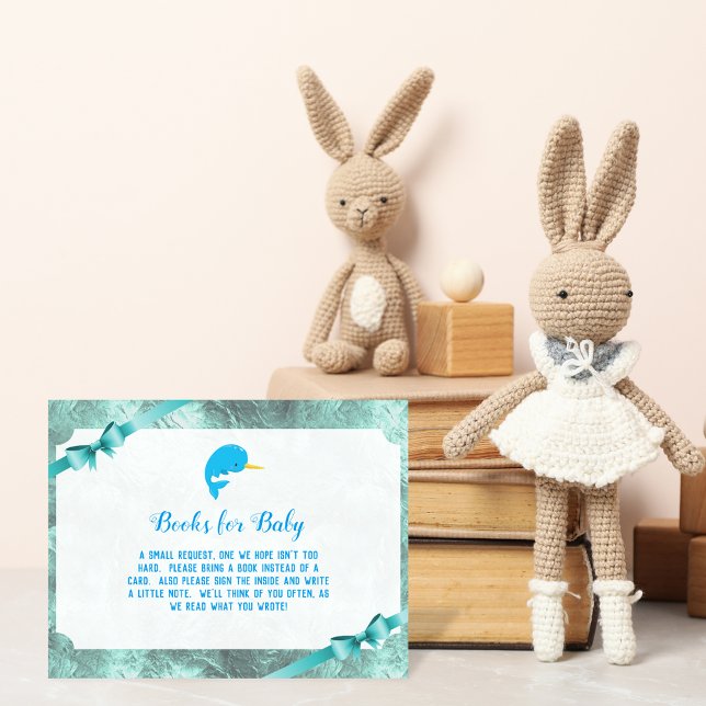 Convite Livros De Bebê Narwhal Para Jogo De Chá de fraldas (Criador carregado)