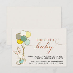 Convite Livros de Bunny Balloons para Receptáculo de Beb