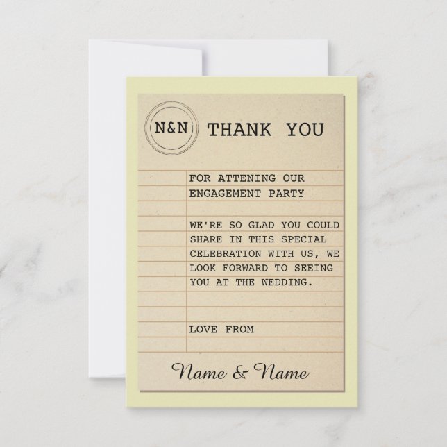 Convite Livros de Casamento Agradecendo Biblioteca Amor Hi (Frente)