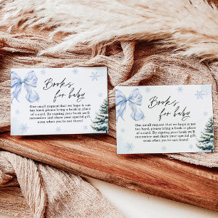 Convite Livros de Chá de fraldas com floco de neve Arco az