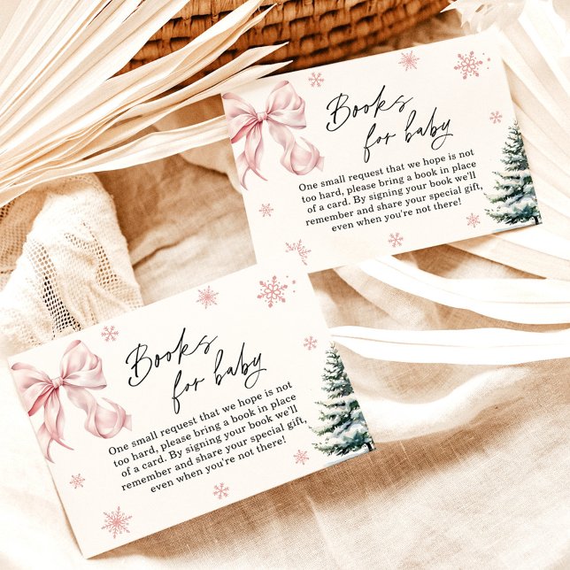 Convite Livros de Chá de fraldas com floco de neve, Arco r (Criador carregado)