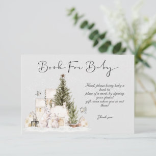 Convite Livros De Chá de fraldas De Natal De Inverno Para 