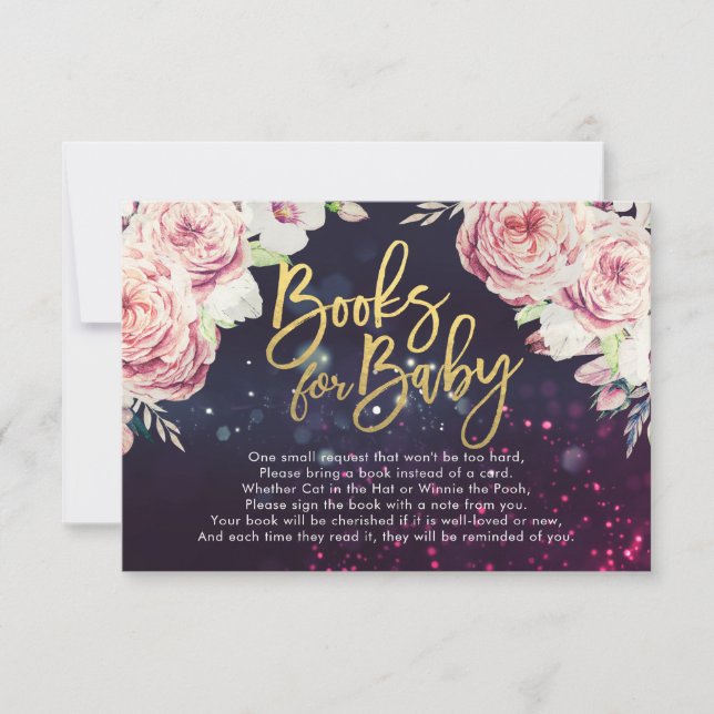 Convite Livros de chá de fraldas para Bebê / Traga um livr (Frente)
