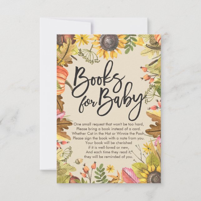 Convite Livros de chá de fraldas para Bebê / Traga um livr (Frente)