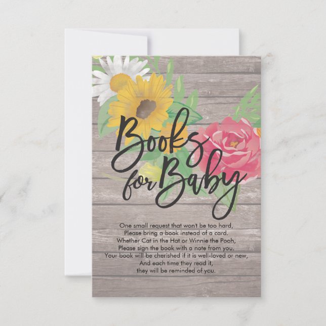 Convite Livros de chá de fraldas para Bebê / Traga um livr (Frente)