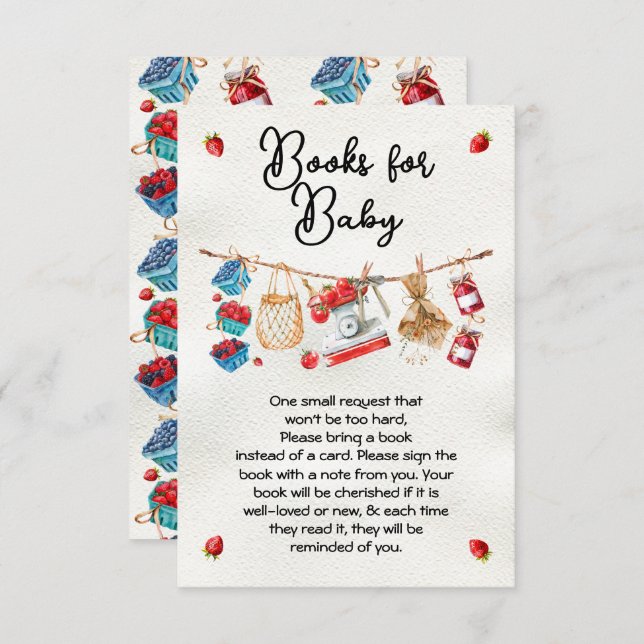 Convite Livros de Chá de fraldas para o Mercado de Fazende (Frente/Verso)