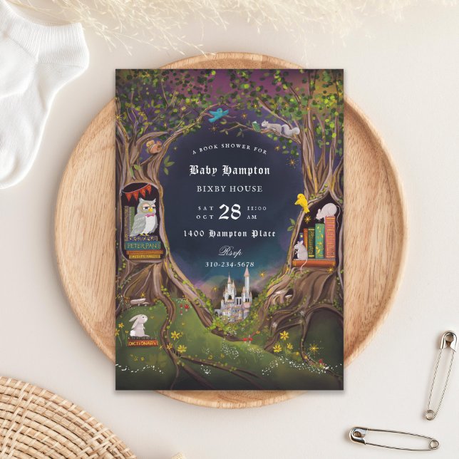 Convite Livros de fantasia para Chá de fraldas (Criador carregado)