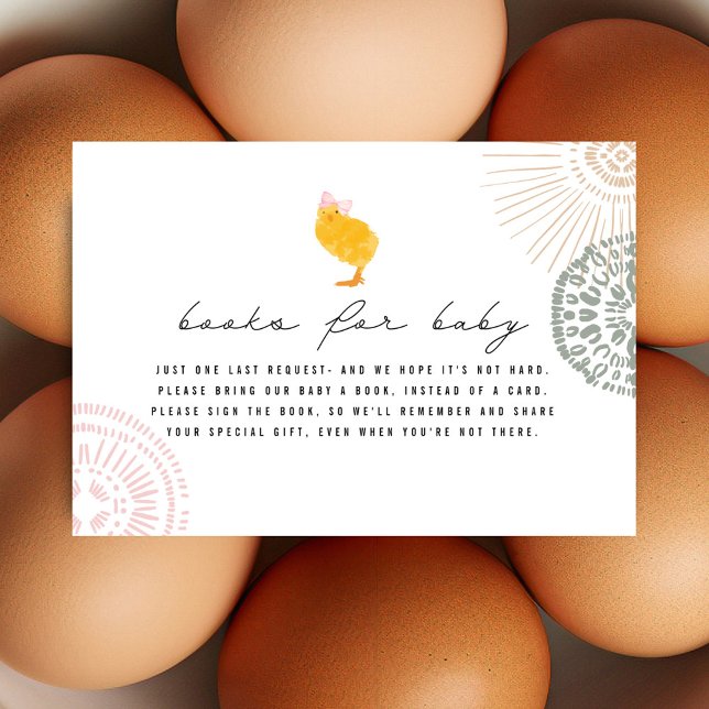 Convite Livros De pintinho Para A Chá de fraldas Da Bebê (Criador carregado)