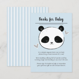 Convite Livros de Rosto de Panda Fofo para Solicitação de 