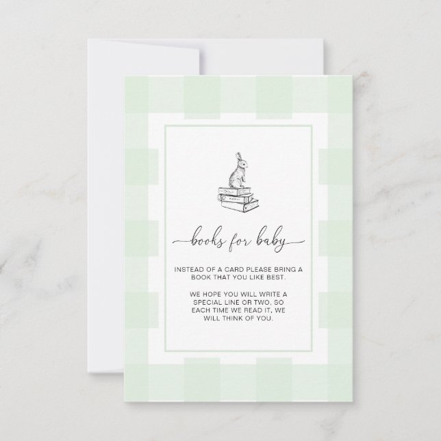 Convite Livros do Coelho de Ginga Verde Solicitação de Car (Frente)