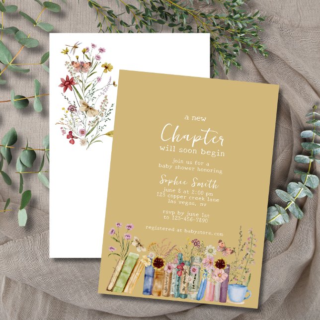 Convite Livros e Brunch Um Novo Chá de fraldas De Capítulo (Criador carregado)