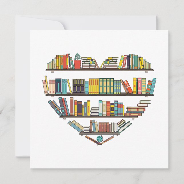 Convite Livros legal Leitura Homens Mulheres Livro Letras  (Frente)