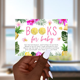 Convite Livros Para Ananás Bebês E Pacificadores Chá Rosa