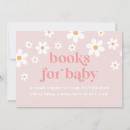 Convite Livros para Bebê Chuveirinho Rosa Flor de Margarid