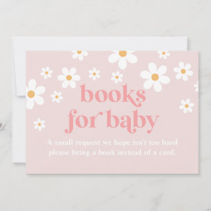 Convite Livros para Bebê Chuveirinho Rosa Flor de Margarid