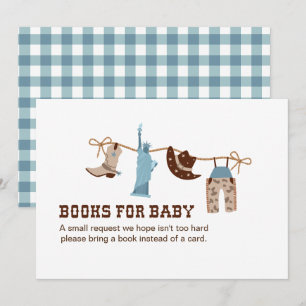 Convite Livros para Bebê Cowboy Baby Shower para Enclosure
