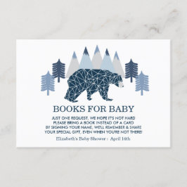 Convite Livros para o Baby Boy Bear Bear Insert Card
