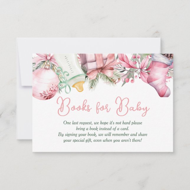 Convite Livros para Papais noeis de Natal para Bebê Chá de (Frente)