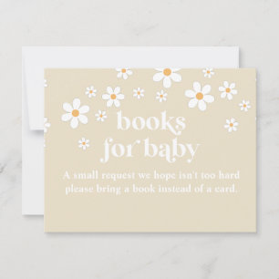 Convite Livros Retro Daisy para bebês margaridas