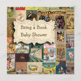 Convite Livros Vintage Trazem Um Chá de fraldas De Livro