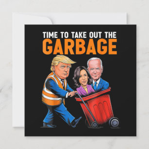 Convite Lixo para Trump 2024 Hora Engraçada de Tirar o Lix