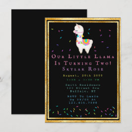 Convite Llama 00th Fiesta Festa de aniversário