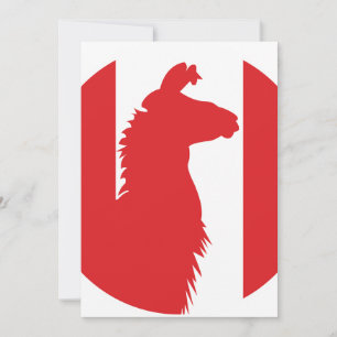 Convite Llama Alpaca Peru Animal Nacional Bandeira Peruana