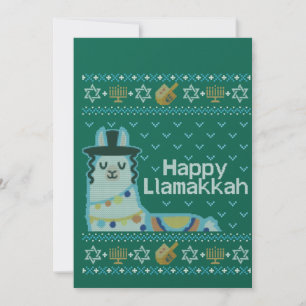Convite Llama feia de Hanukkah Llamakkah