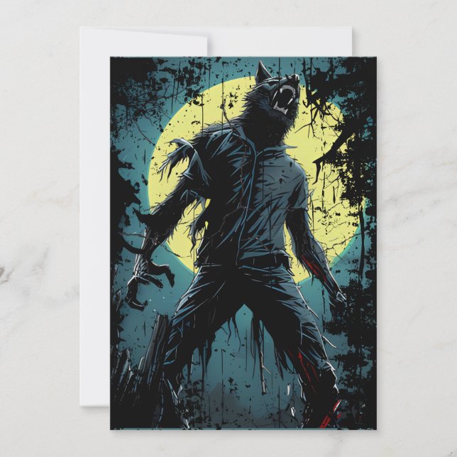 Convite lobisomem a tropeçar de lobo (Frente)