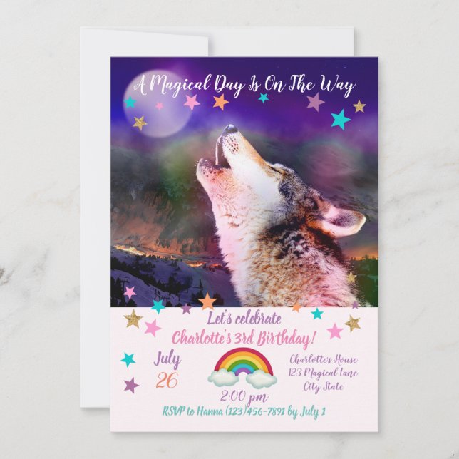 Convite Lobo à noite (Frente)