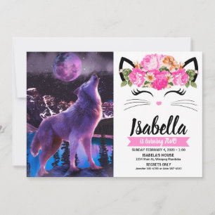 Convite lobo-cinza uivando na floresta