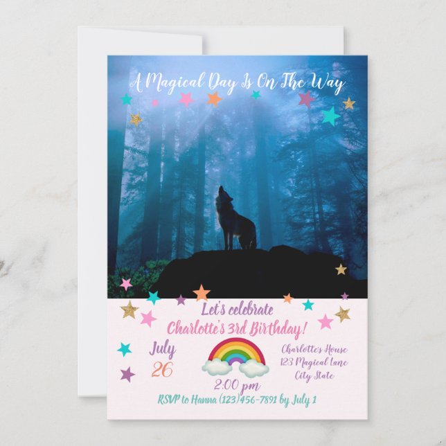 Convite Lobo de Ouro na Natureza (Frente)