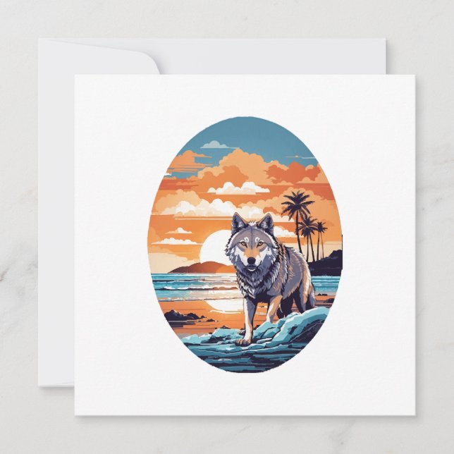 Convite Lobo na Praia (Frente)