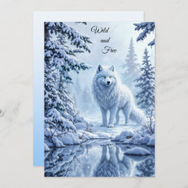 Convite Lobo-neve selvagem predadores natureza arte de inv
