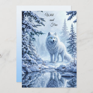 Convite Lobo-neve selvagem predadores natureza arte de inv