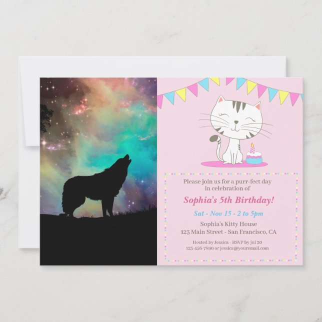 Convite Lobo uivando no universo (Frente)