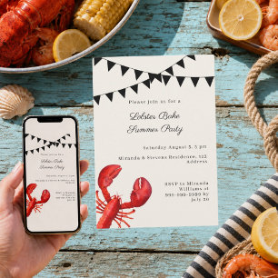 Convite Lobster Bake e Festa de Verão