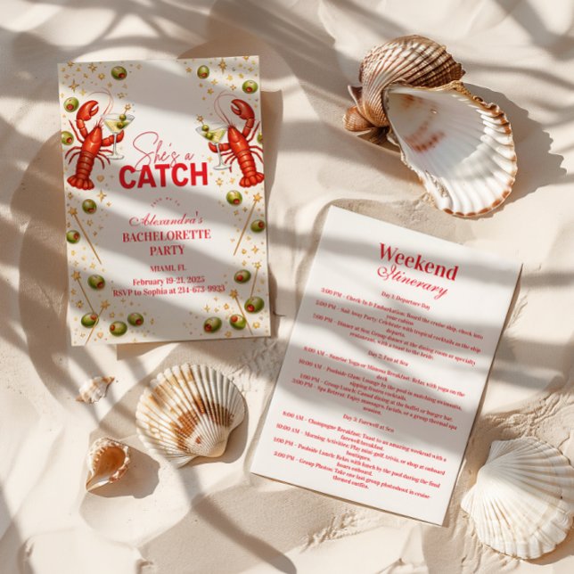 Convite Lobster Love Coastal Bachelorette Party (Criador carregado)