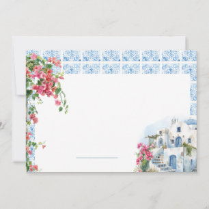 Convite Local de Casamento dos Azulejos Florais do Mediter