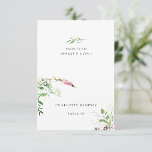 Convite Local de Casamento Floral Botânico de Flor Selvage