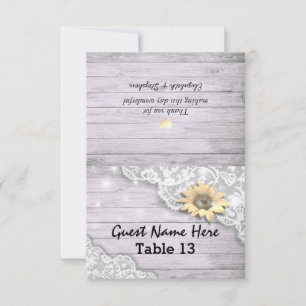 Convite Local De Casamento Número Da Mesa Lace Madeira De 