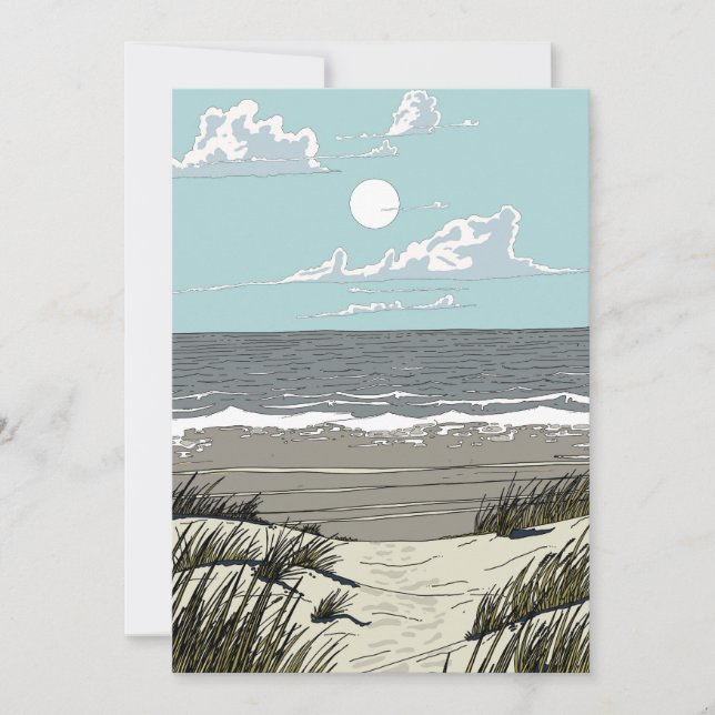 Convite Localização de Praia de Verão (Frente)