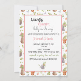 Convite Locally Grown Baby Shower Invitation