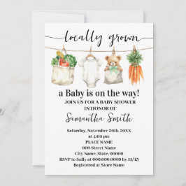 Convite Locally Grown Farmers Market Baby Shower