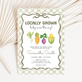 Convite Locally Grown Little Sprout Baby Shower