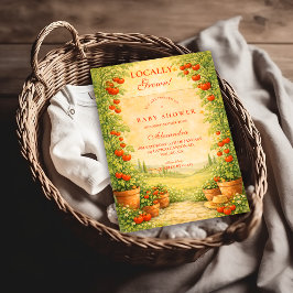 Convite Locally Grown Tomato Baby Shower